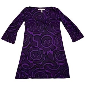 Diane von Furstenberg Purple Silk Dress Size 4